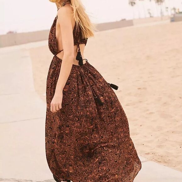 Free People - Holy Smokes Printed Maxi Dress - Picture 2 of 11